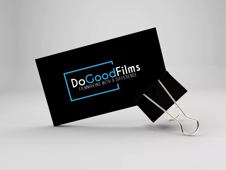 dogoodfilms business card black